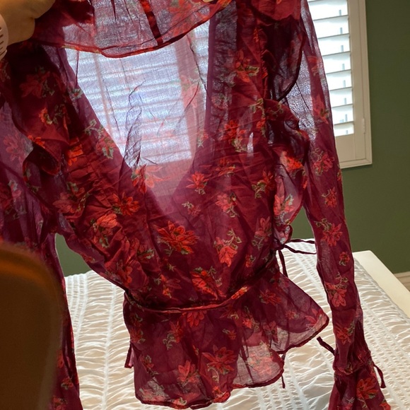 NWT Free People Amanda Floral Top - Picture 8 of 8